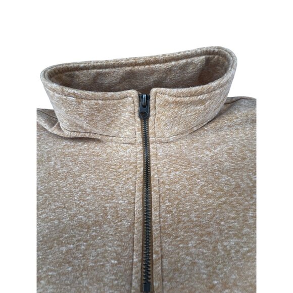 Sonoma Goods For Life Men's L Half-Zip Tan Heather Pullover Sweater Fleece Inter - Picture 4 of 11